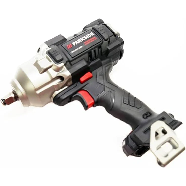 HEADNMORE® Bundle - 1x PARKSIDE PERFORMANCE® 20V Akku Drehschlagschrauber 1/2" PASSP 20 Schlagschrauber + 1x Schlüsselanhänger (2x4Ah Akku) - Bürstenloser Motor, Smart-App-LED, 3 Drehmomentstufen, 2 Akkus (4Ah), Aluminium-Rot – Bild 3