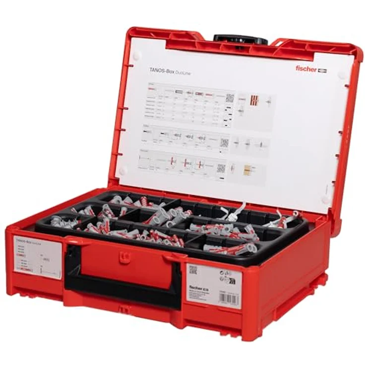 fischer Tanos-Box DuoLine Dübelset, DuoPower, DuoTec, DuoBlade, 713 Teile, 6-10mm, 30-80mm, für Profis und Heimwerker – Bild 3