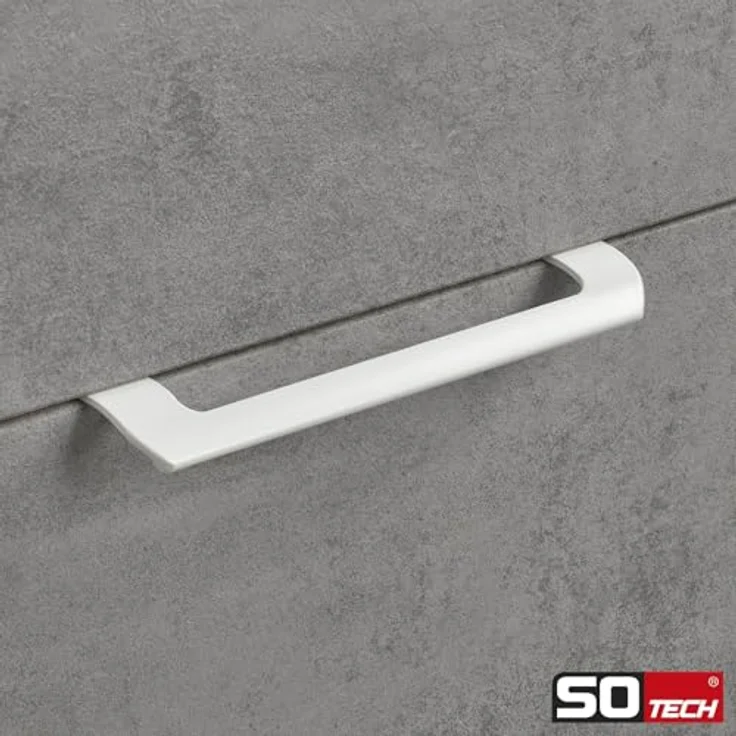SO-TECH Möbelgriff LYS, 160 mm in weiß matt, 5er Set für Schränke und Schubladen – Bild 3
