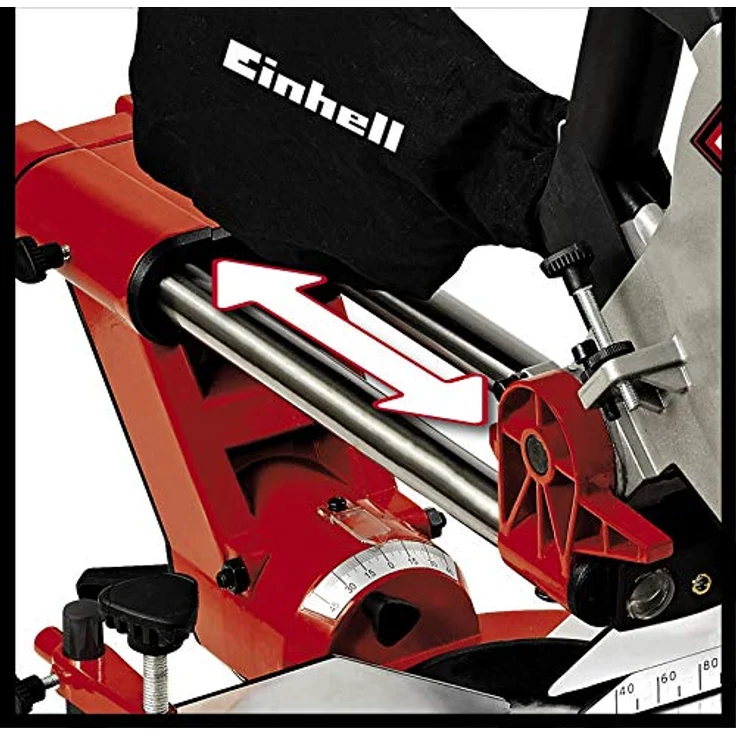 Einhell Zug Kapp Gehrungssäge TE-SM 2534 Dual (1800 W, Sägeblatt Ø 250 mm, Schnittbreite 310 mm, Softstart, schwenkbarer Sägekopf, Laser, LED-Licht) – Bild 3