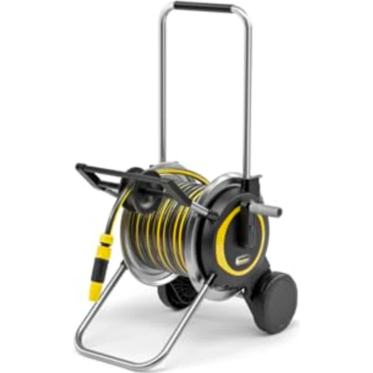 Kärcher Schlauchwagen HT 5.20 M Set, beweglich mit breitem Standfuß, Metallschlauchtrommel, höhenverstellbarem Handgriff, inkl. 20 m Schlauch und Zubehör – Bild 2