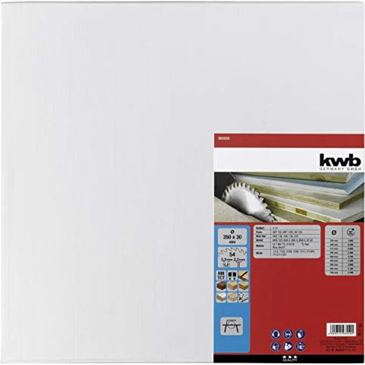 kwb 593559 Baukreissägeblatt 350 x 30, Sägeblatt für Tisch-Kreissägen, Wechselzahn f. mittlere Schnitte, Z-54 Zähne – Bild 2