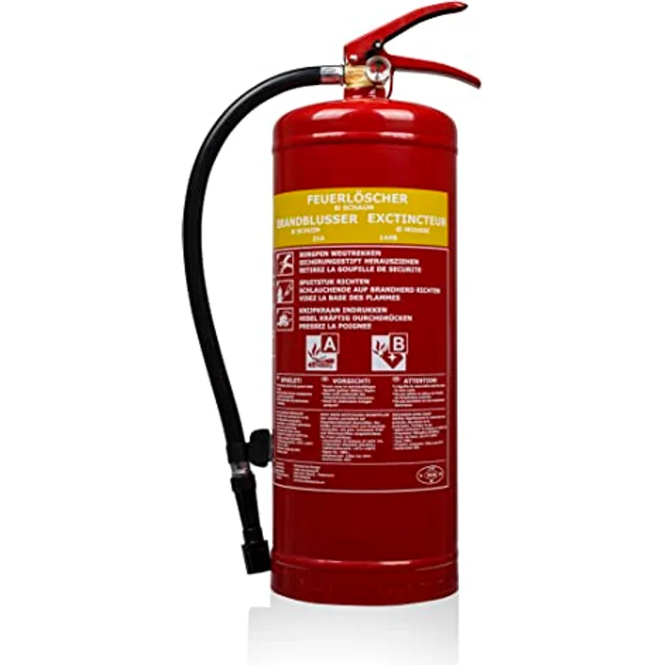 Smartwares Schaum Feuerlöscher SB6 6L Brandklassen AB Stahl mit Halterung – Bild 2