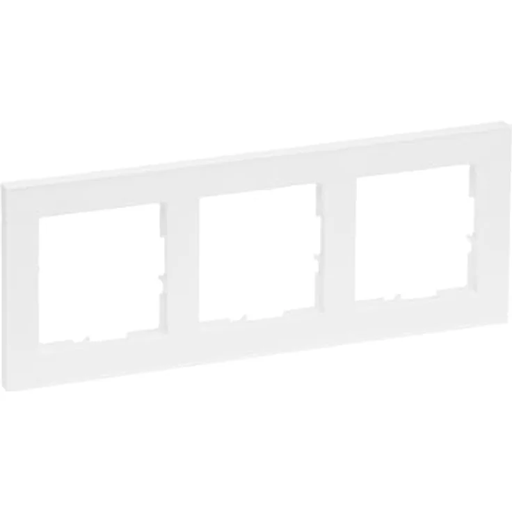 Legrand SEANO+ 3-fach Rahmen, halogenfreies Thermoplast, nachhaltig produziert, Farbe: Ultraweiß, 765183