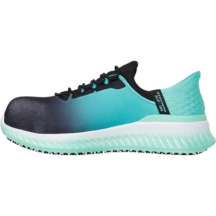 Skechers TILIDO-OMBRAY Damen S1P Sicherheitsschuh Sneaker, schwarz/teal, Größe 41 – Bild 5