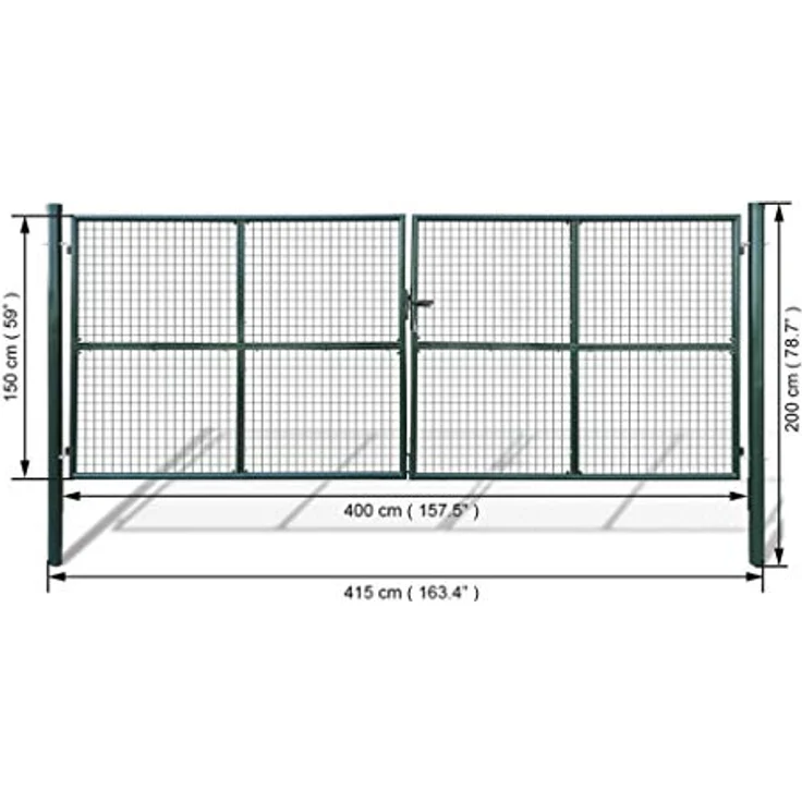Gartentor Zauntor Gitterzaun Tor 415 x 200 cm - 400 x 150 cm – Bild 5