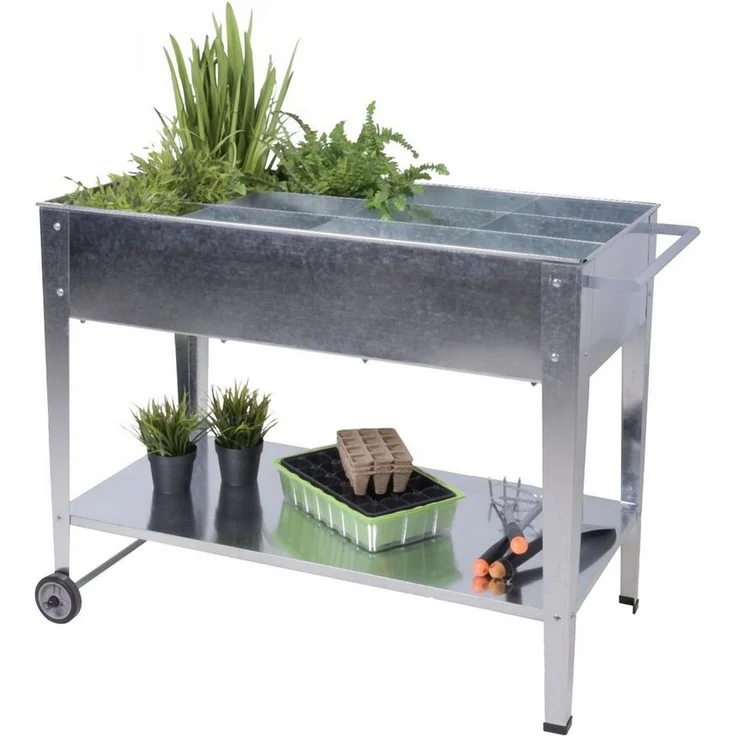 Garden Pleasure Mobiles Hochbeet MARIEGOLD aus Metall verzinkt, mit Rollen für einfachen Transport