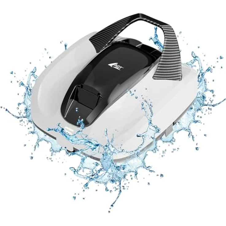 AGT Akku-Poolsauger PRR-85, kabelloser Poolreiniger-Roboter mit bis zu 100 Min. Laufzeit für Pools bis 85 m², IPX8 wasserdicht – Bild 2