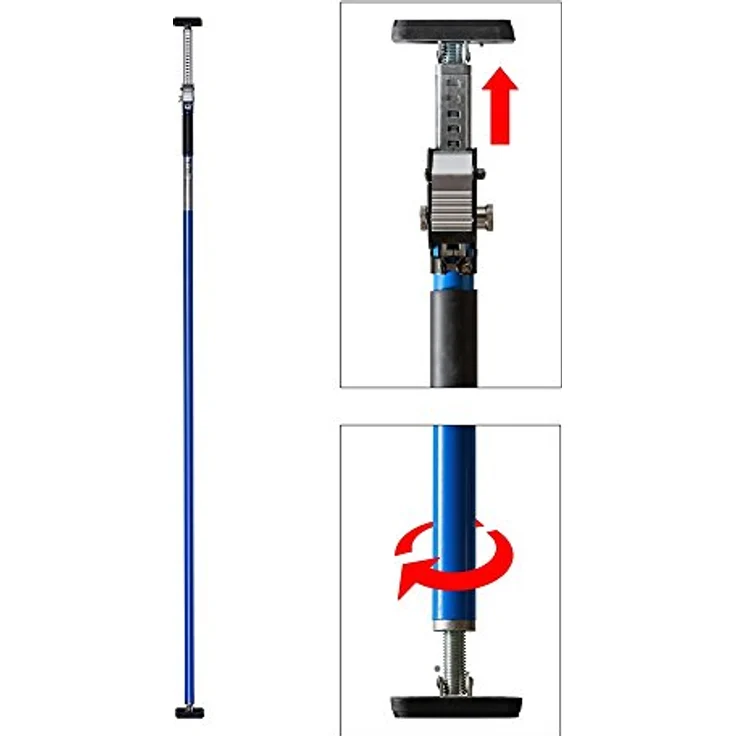 ALLEGRA AB175 Deckenstütze Profi Einhandstütze bis 60kg Baustütze Höhe 175cm Teleskopstütze Montagestütze (Blau) – Bild 3