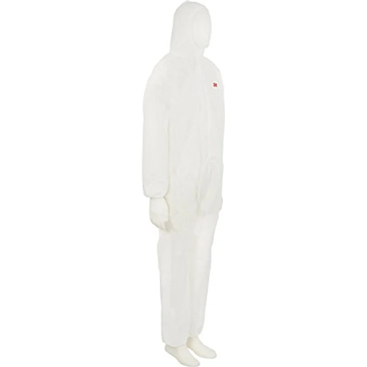 3M Schutzanzug 4515WL, Größe L, Weiß, EN 1073-2, Typ 5/6, SMS-Material, hoch atmungsaktiv – Bild 3