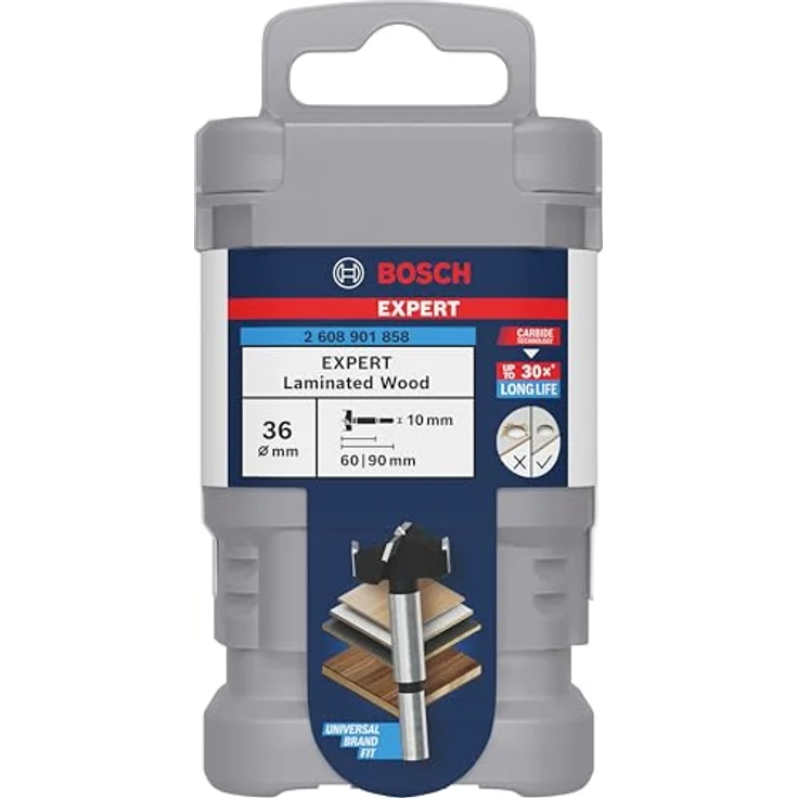 Bosch EXPERT Scharnierlochbohrer für Laminated Wood, 36 mm Durchmesser, 60 mm Arbeitslänge, Hochleistungs-Carbide-Spitze – Bild 2