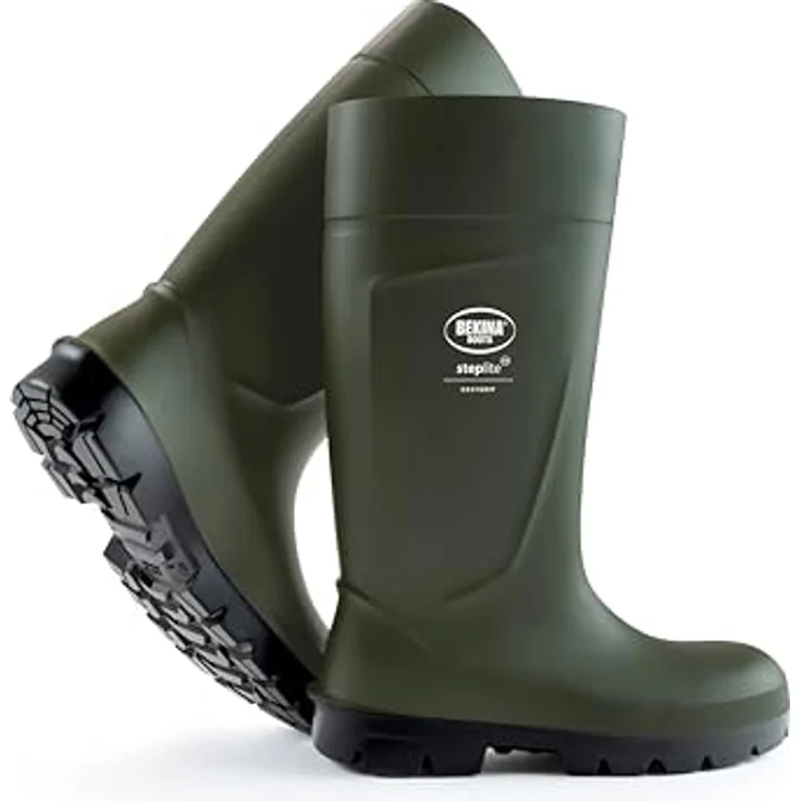 Bekina Steplite EasyGrip O4 Stiefel, grün/schwarz, EN ISO 20347:2012 O4 CI SRC, ohne Schutzkappe, Größe 48 – Bild 1