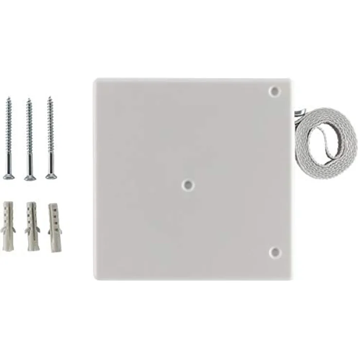 Schellenberg 50703 Aufschraubwickler System Mini für 14 mm Breite Rolladengurte, Lochabstand 9,5 cm, zur Montage in der Fensterlaibung, inkl 5m Gurtband, Weiß – Bild 3