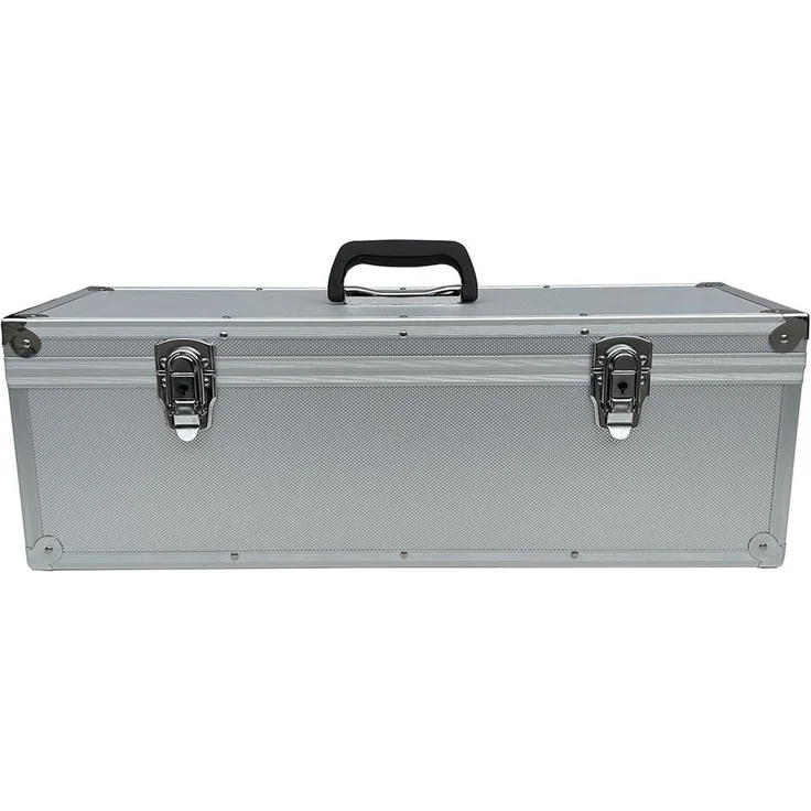 ECI Tools Werkzeugkoffer Alubox Alukoffer Silber Koffer Werkzeugkoffer Aufbewahrung leer 20x20x, Aluminium/Kunststoff, elegantes Design, stoßfest, Silber – Bild 1