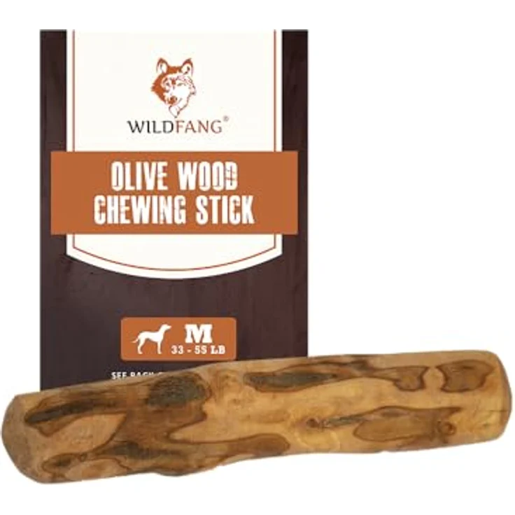 Wildfang® 1 Olivenholz Kaustab für Hunde, 100% natürlich, Zahnpflege & Training, für Hunde bis 15kg, S – Bild 1