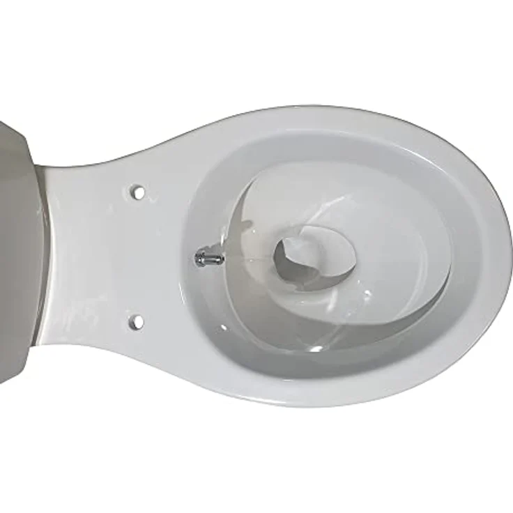 Stand-WC mit Taharet Keramik-Spülkasten Softclose WC-Sitz Toilette WC Waagerecht Wand – Bild 2