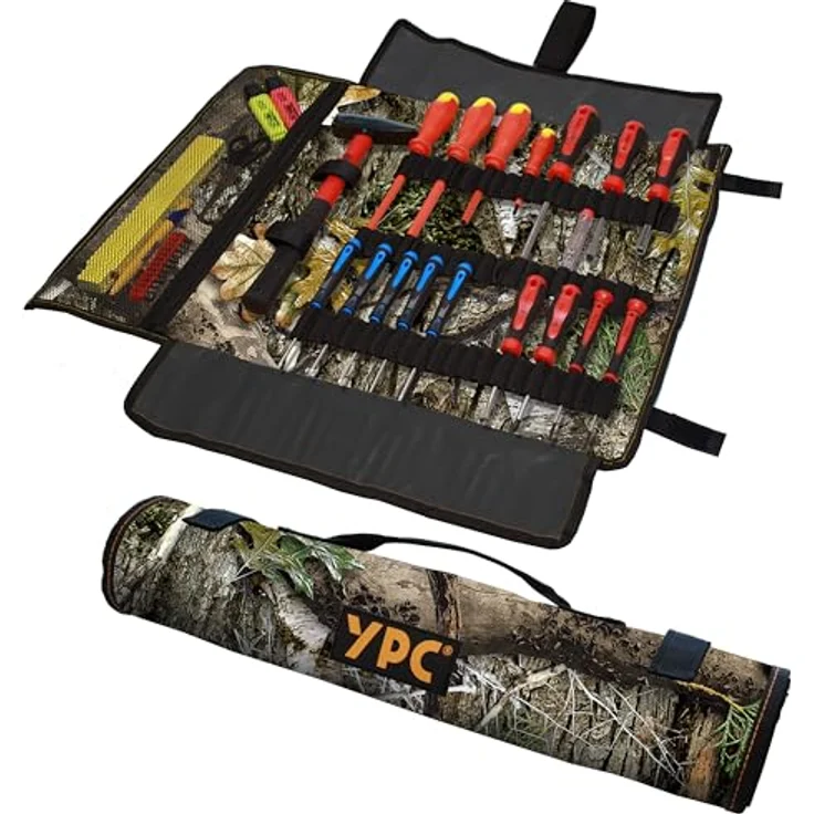 YPC VarioRoll XXL – 62x44cm, Werkzeugtasche rollbar mit 60 Halteschlaufen, wasserfest, schwarz – Bild 1