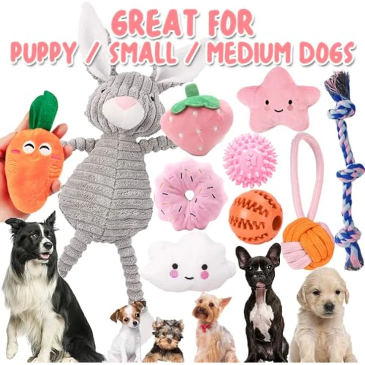 Karlie Beeztees Hundespielzeug Maulwurf Elis, Plüsch mit Quietschi, 22 x 11 x 18 cm – Bild 8