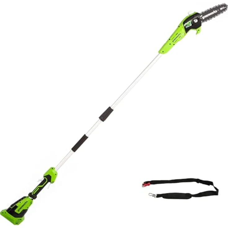 Greenworks Akku-Hochentaster G40PSF Li-Ion 40V 20cm Schwertlänge 8 m s Kettengeschwindigkeit Alustan – Bild 2