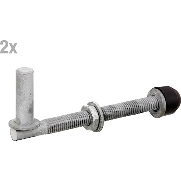 GAH-Alberts 410650 Kloben, ein Paar, zum Durchschrauben, verstellbar, feuerverzinkt, Ø13 mm, 140 mm, M12 – Bild 3