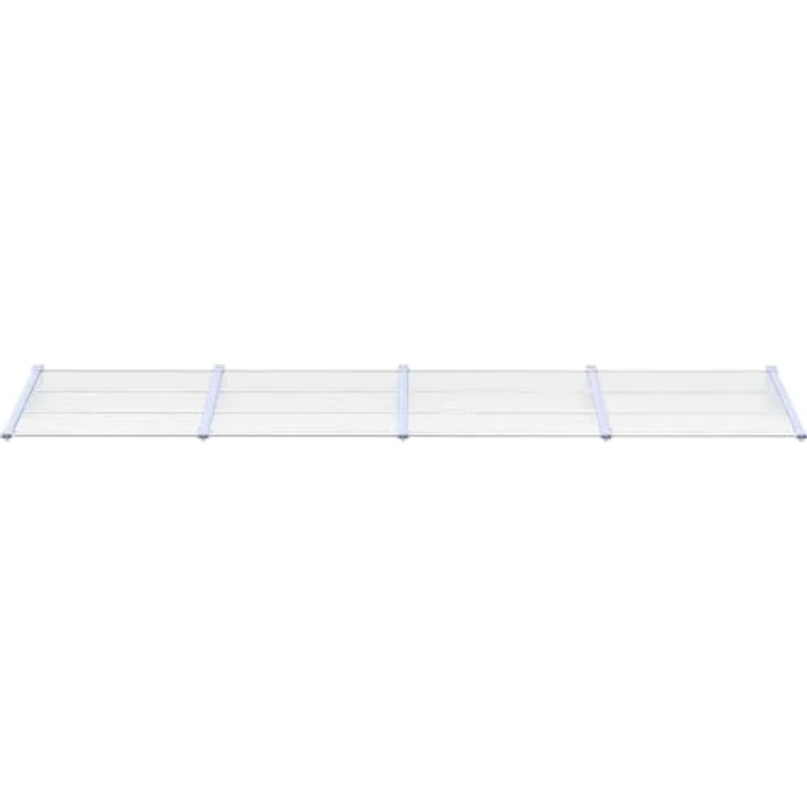 vidaXL Türvordach Grau und Transparent 396x90 cm Polycarbonat, wetterfest und korrosionsbeständig – Bild 6