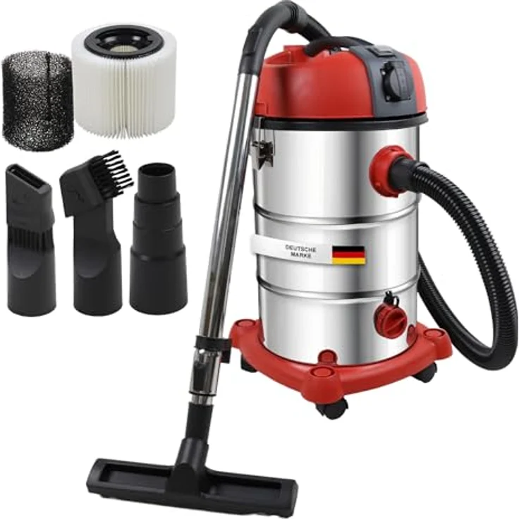 STAHLMANN VAC3300 Industriestaubsauger Nasssauger Trockensauger 30L Tank, 3300W, Blasfunktion – Bild 1