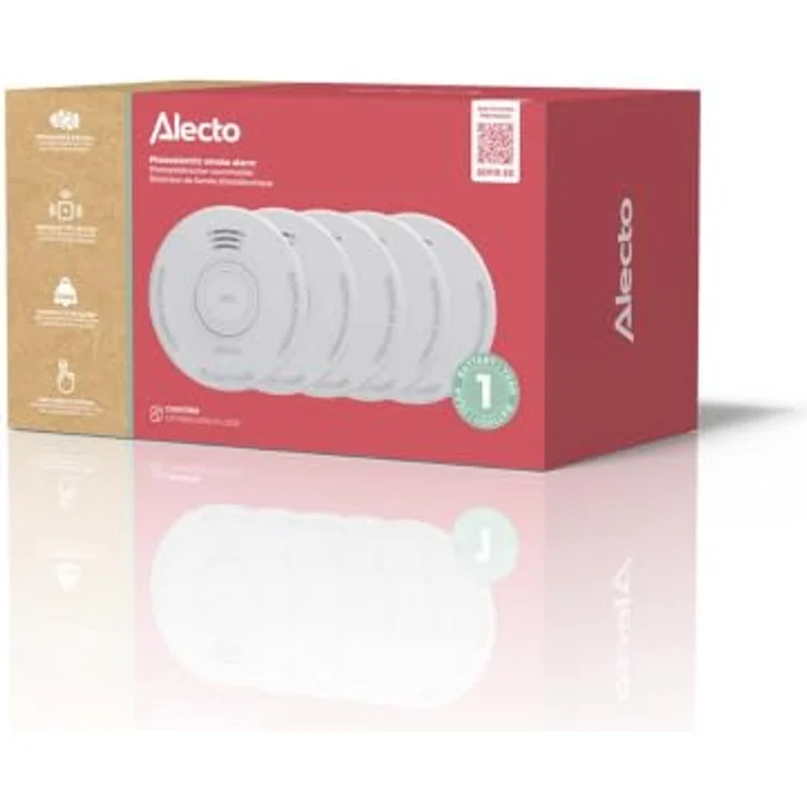 Alecto SD110, 5X Rauchwarnmelder batteriebetrieben mit fotoelektrischem Sensor, 85 dB Alarm, 10 Jahre Lebensdauer, 101 mm x 36 mm – Bild 8