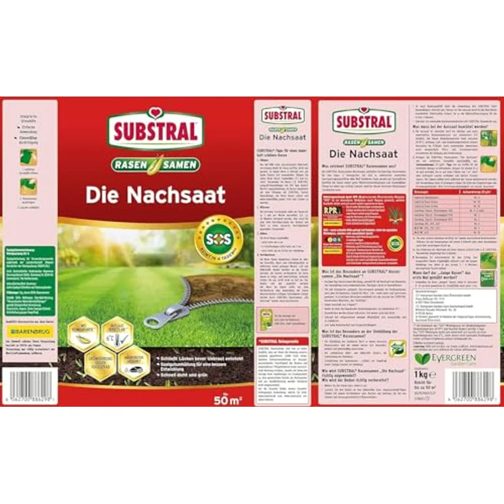 Substral Die Nachsaat Premium Rasensamen Nachsaatrasen 1kg – Bild 11