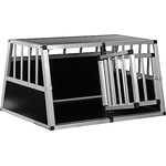 Petstuff Hundetransportbox schräge Frontseite und Rückwand 75°, Aluminium, robust, verschließbar, Größenwahl