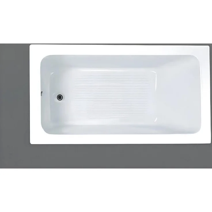 Xlmoebel Badewanne XLMOEBEL Wellness Badewanne, rechteckig, 80 cm breit, rutschfeste Oberfläche, weiß, Made in Europa