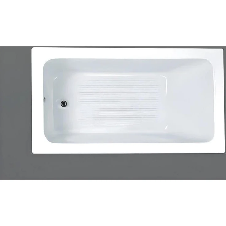 Xlmoebel Badewanne XLMOEBEL Wellness Badewanne, rechteckig, 80 cm breit, rutschfeste Oberfläche, weiß, Made in Europa