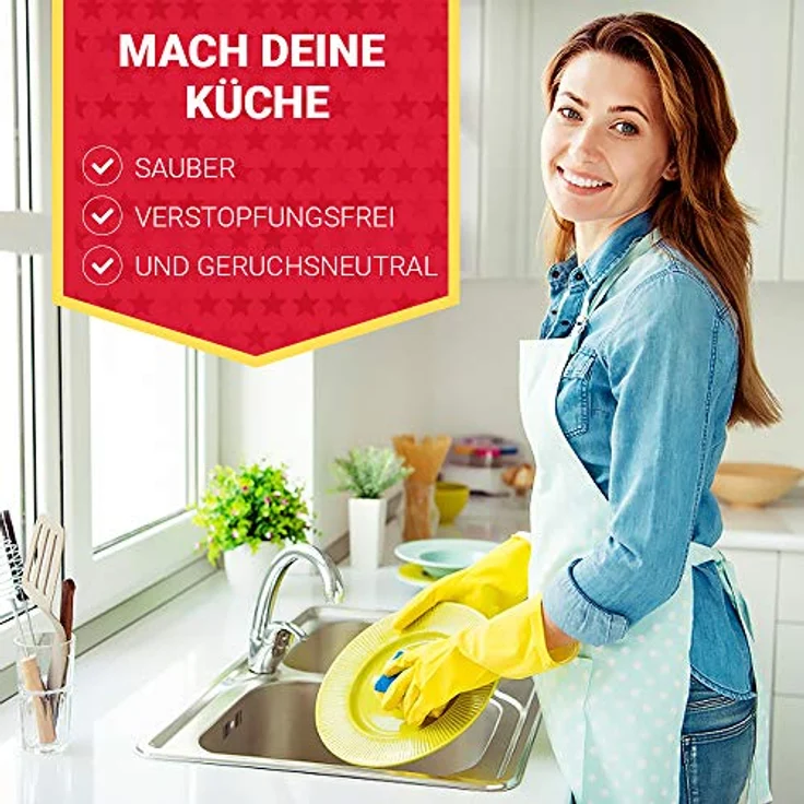 AquaDE Siebkorbventil 70 mm mit Raumschaffer und Überlauf-Set für Küchenspüle, rostfreier Edelstahl, weiß – Bild 7