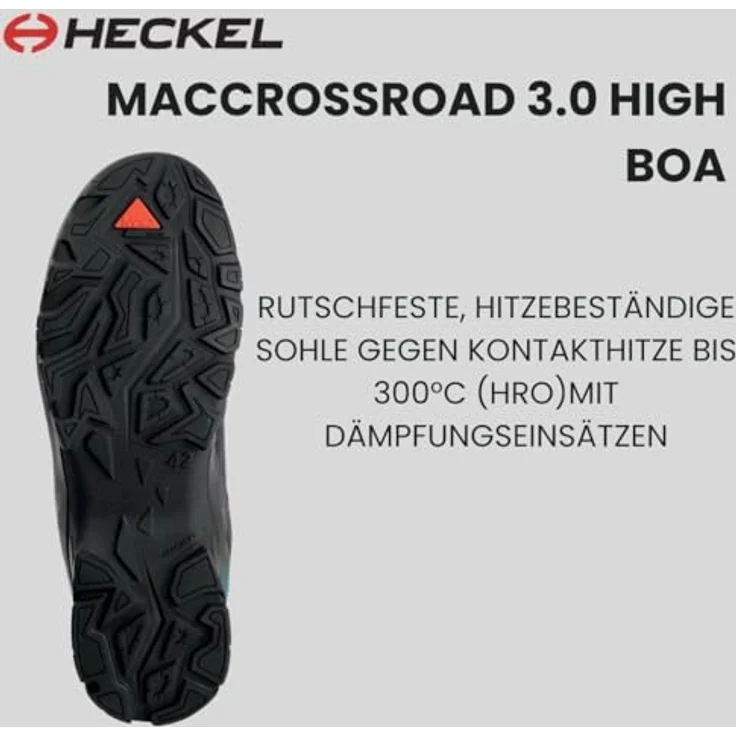 Heckel MACCROSSROAD 3.0 S3 HIGH BOA 67363 S3 CI HI HRO SRC, Sicherheitsschuh mit Boa Fit System, inbraun – Bild 4