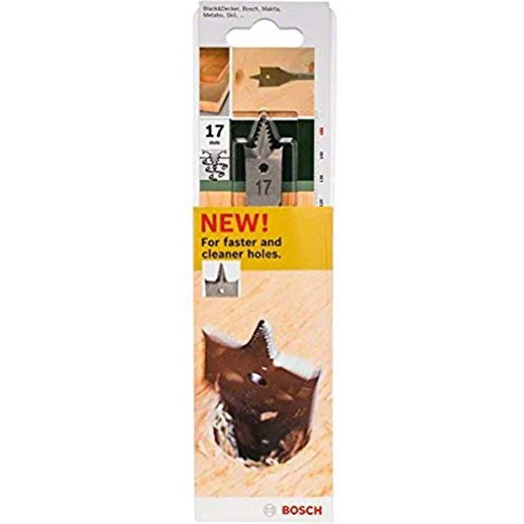 BOSCH Flachfräsbohrer Self Cut, Sechskant D=17,0 mm, L=152 mm, für präzise Bohrungen – Bild 1
