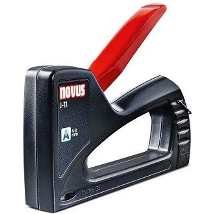 NOVUS Elektro-Tacker Novus Handtacker J 11 8 mm, Hobby-Tacker für Feindrahtklammern, 8 mm, blau