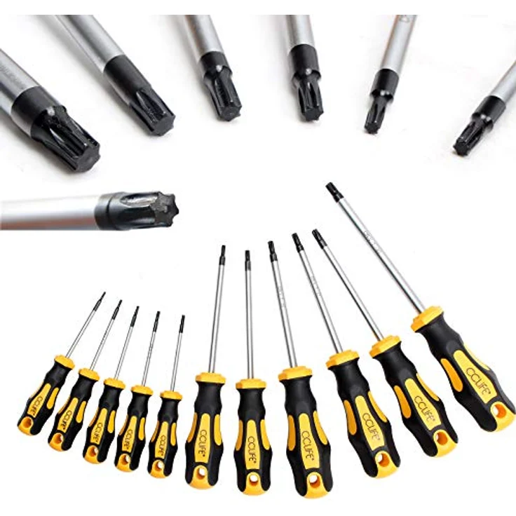 CCLIFE 11tlg TX Schraubendreher Set Torx Magnetische Sternschraubenzieher Satz Schraubenzieher T6-T40 – Bild 1
