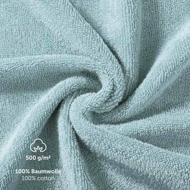 Blumtal Saunatuch, Hellblau, 80x200 cm, Oeko-Tex® Standard 100, 100% Baumwolle, für Freizeit und Wellness – Bild 6