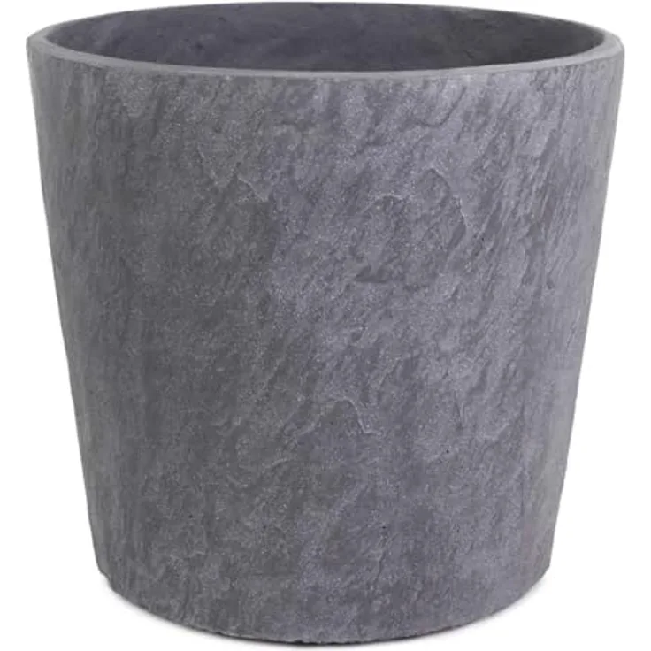 Trend Line Pflanzkübel TrendLine Pflanztopf, 37x35 cm in Schieferoptik, robust, frost- und UV-beständig, mit Ablaufloch