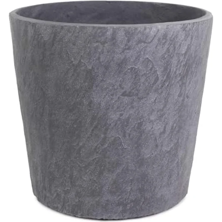 Trend Line Pflanzkübel TrendLine Pflanztopf, 37x35 cm in Schieferoptik, robust, frost- und UV-beständig, mit Ablaufloch – Bild 1