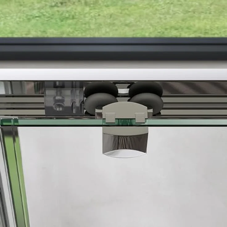 doporro Duschkabine Ravenna16L K, Schiebetür Duschabtrennung 80x120cm, Klarglas, ESG Glas, Höhe 190cm, Eloxierte Aluminiumprofile, NANO-Beschichtung – Bild 4