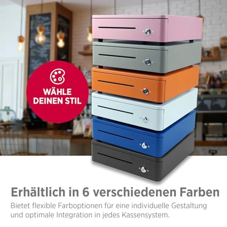 Olympia S 330 Kassenlade, Geldkassette mit 8 Münzfächern, 4 Scheinfächern, Mikroschalter, Farbe Weiß – Bild 8