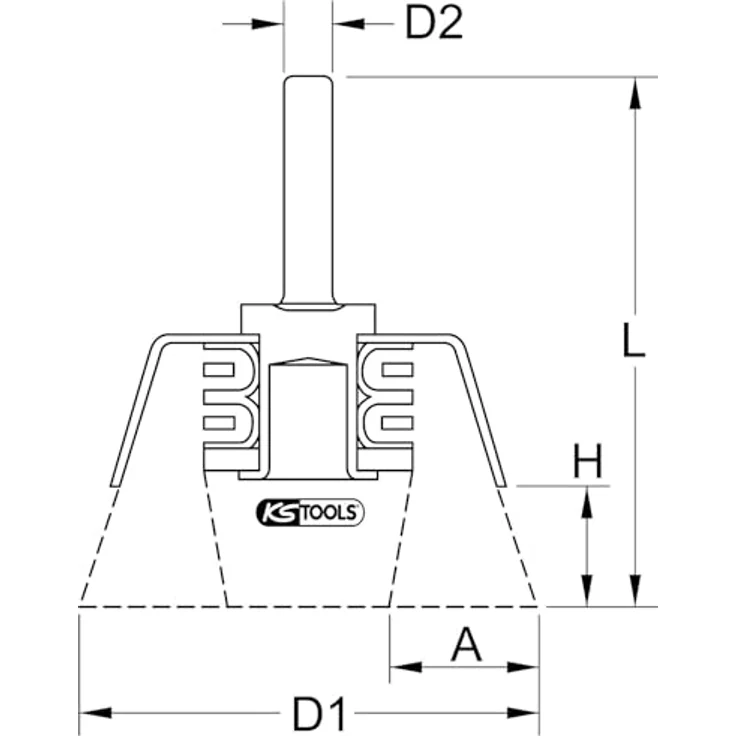 KS Tools Drahtbürste Stahldrahttopfbürste 0,3mm, Ø 75mm, mit gewelltem Stahldraht, Ø 75mm, für Bohrmaschinen, KS Tools – Bild 3