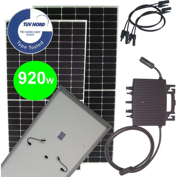 Apex Balkonkraftwerk 920W 800W Photovoltaik Solaranlage mit wireless Mikro-Wechselrichter, hohe Effizienz und MPPT-Regelung