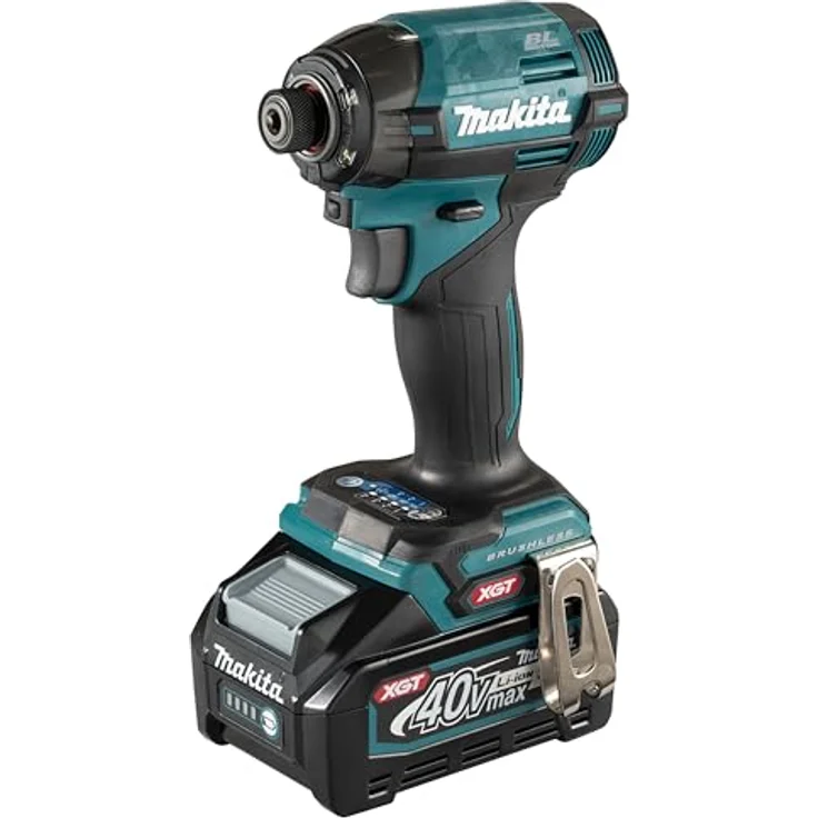 Makita TD002GD202 40 V Max Li-Ion XGT Brushless Schlagschrauber komplett mit 2 x 2,5 Ah Akkus und Ladegerät in Tragetasche – Bild 1