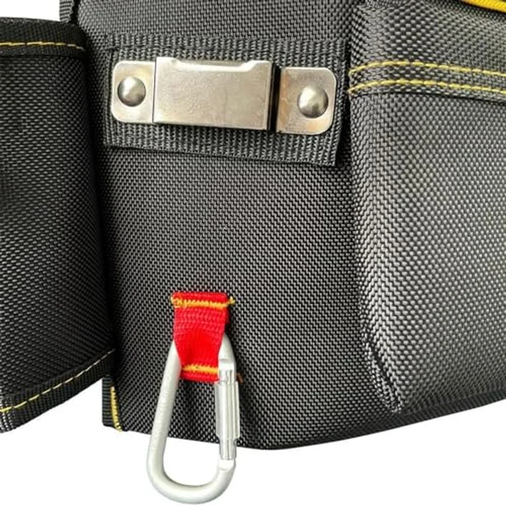 CAT Werkzeugtasche 980568I, unbestückt mit 5 Außentaschen, Hammerschlaufe und elastischen Innenfächern, schwarz – Bild 6