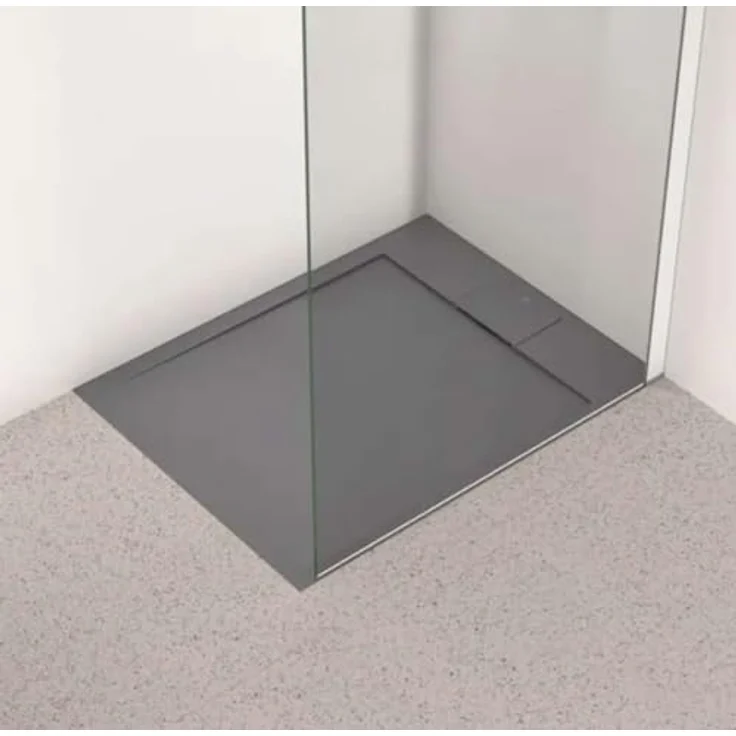 Ideal Standard, Duschwanne, Ultra Flat S i.life Rechteck-Brausewanne, 900x700x30mm, T5237, Carraraweiß, bodenebener Einbau, mit Rutschhemmung – Bild 3