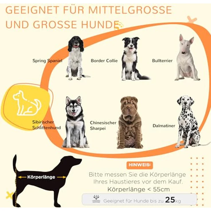 PawHut Hundekäfig Möbel mit 2 Türen, Metall Hundebox für große Hunde bis 25 kg, inklusive Kissen und 2 Verriegelungen, 90 x 58 x 65 cm, Grau – Bild 3