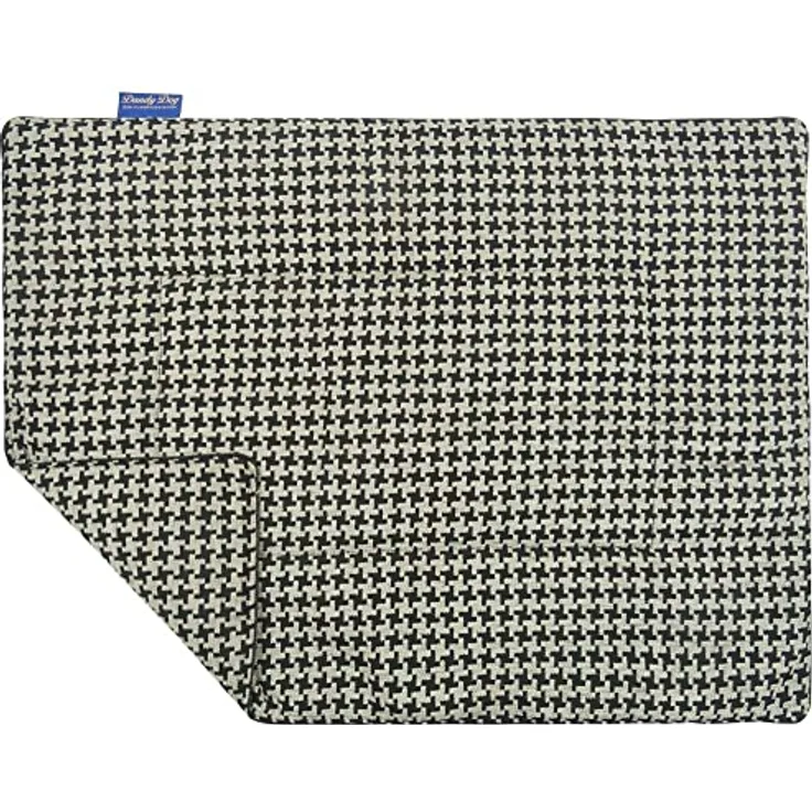 Dandy Dog Hundedecke Houndstooth Beige - waschbar Hahnentrittmuster robuste kuschelig hochwertige Qualität Made in Germany - Größe XL