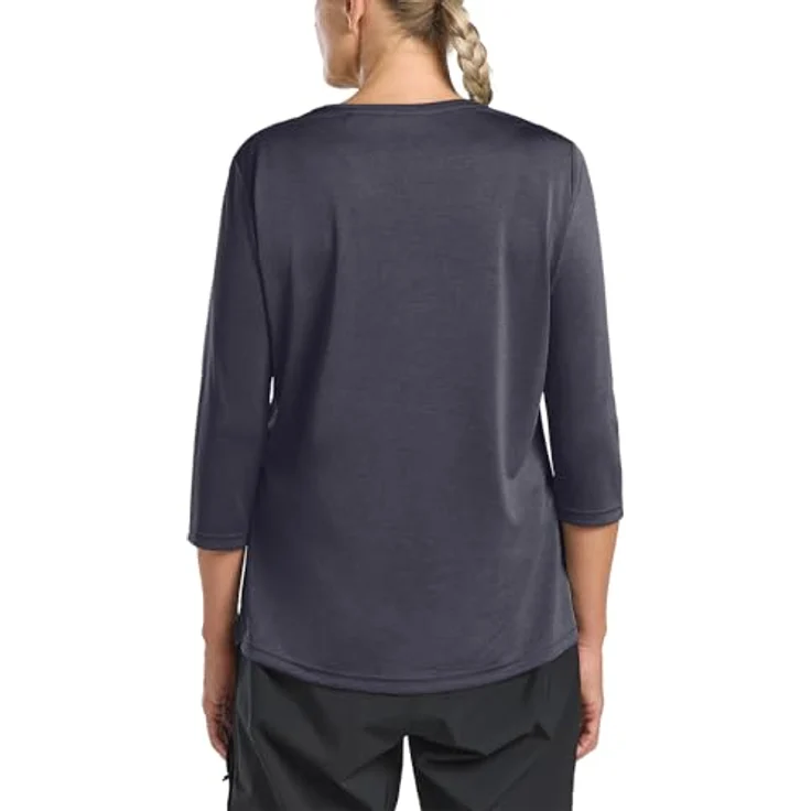 Jack Wolfskin Crosstrail 3/4 T W, Damen Shirt, atmungsaktiv und geruchsneutral, blau, (L) – Bild 2