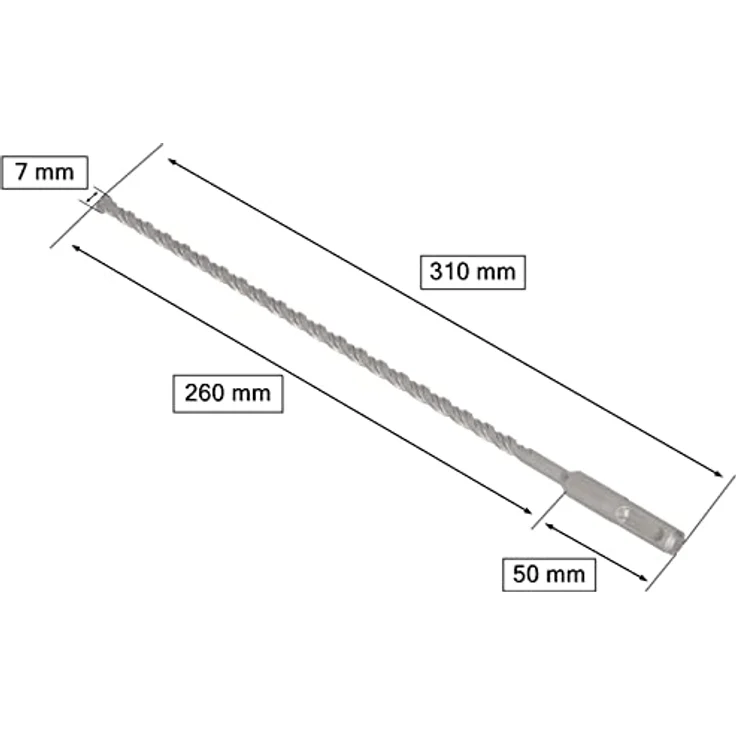 KOTARBAU® SDS+ Bohrer 7 x 310 mm, robuste Lösung mit präziser Schneide und langer Lebensdauer – Bild 2